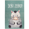 Tapis enfant en coton recyclé lavable en machine Zebra