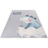 Tapis enfant en coton recyclé lavable en machine Dino