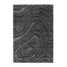 Tapis design avec effet 3D argenté Night