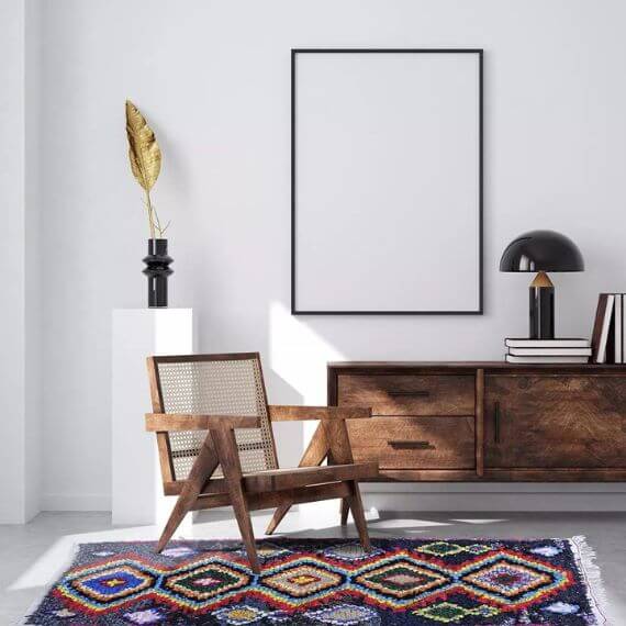 Tapis Baloutche Antique noué à la main Camel-Hair Field n°:427617 (142x78 cm