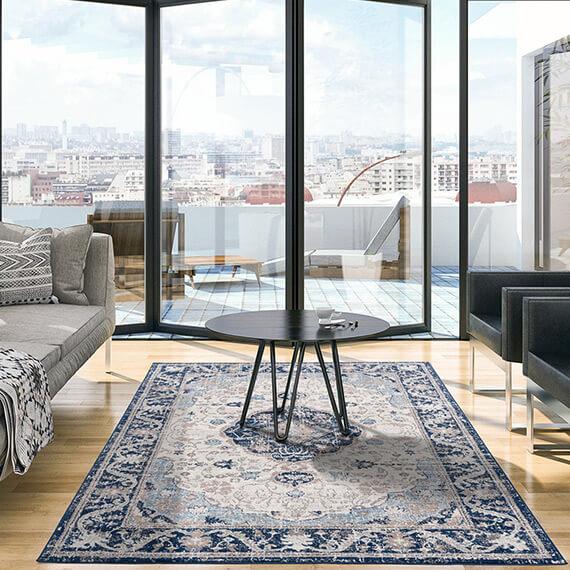 Tapis Vintage Fait Main – Laine 100 % – Motif Floral – Serbie – Années 1950 – 150x180 Cm