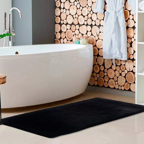 Le tapis de bain bouclé délavé 50 x 80 cm | Maison | Tapis de