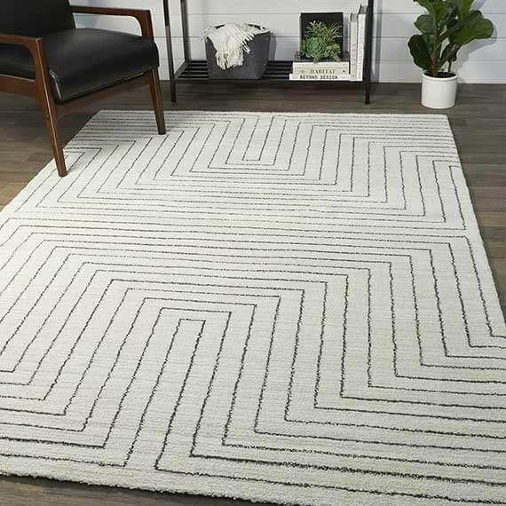 Tapis design crème Hobson