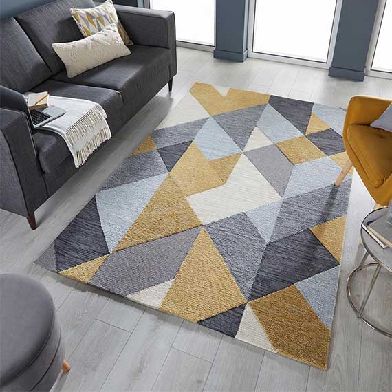 Tapis design graphique salon Icon Geometric