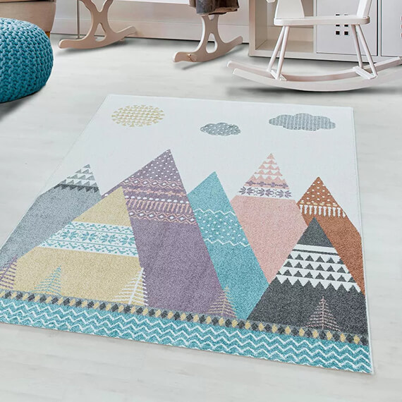 Tapis multicolore pour enfant rectangle Tipi