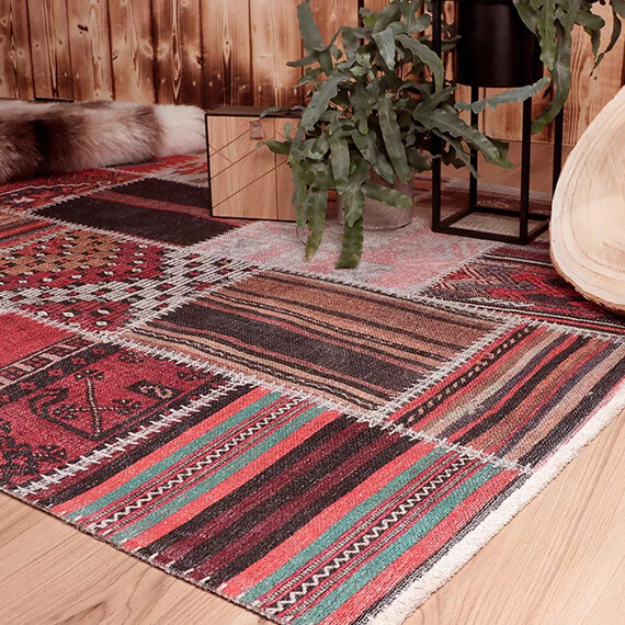 Tapis patchwork ethnique extérieur et intérieur Malti