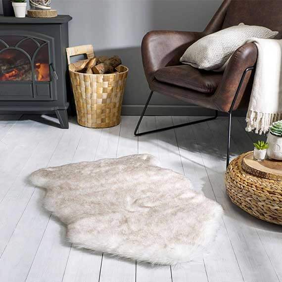  Tapis shaggy uni fausse fourrure Copenhagen