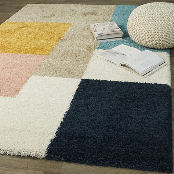 Tapis shaggy moderne beige Essex