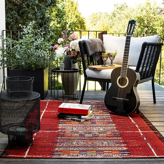 Tapis d'intérieur et extérieur ethnique Eden