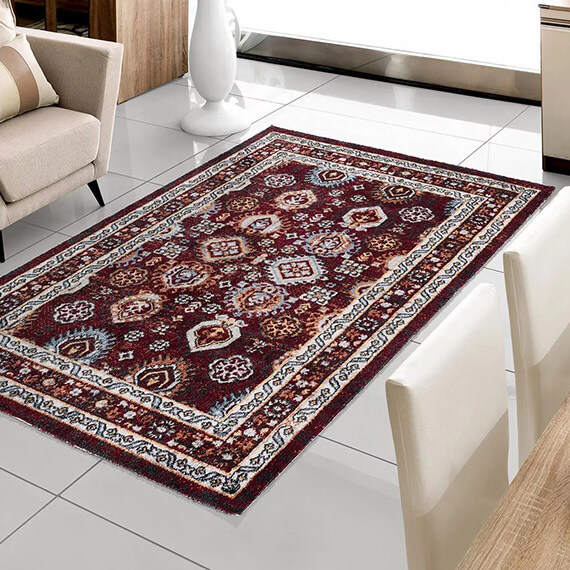 Tapis de salon plat design oriental mishaal