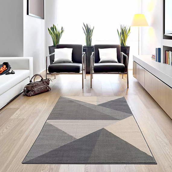 /Tapis rectangle moderne pour salon à courtes mêches jacala