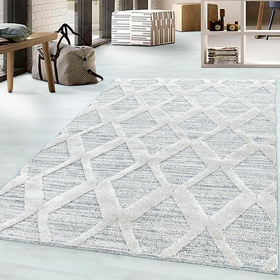 Tapis scandinave à courtes mèches rectangulaire Sisu