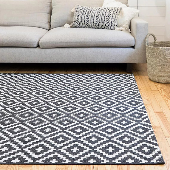 Tapis scandinave géometrique plat billings