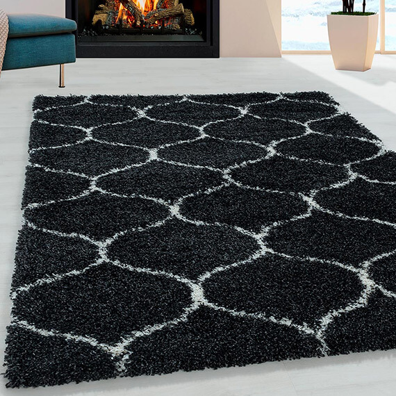 Tapis shaggy baroque rectangulaire lokalt