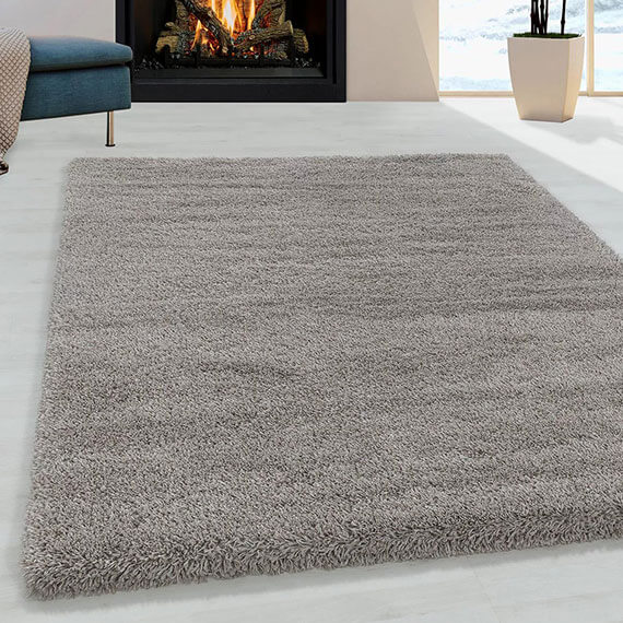 Tapis shaggy moelleux uni rectangle cloudy